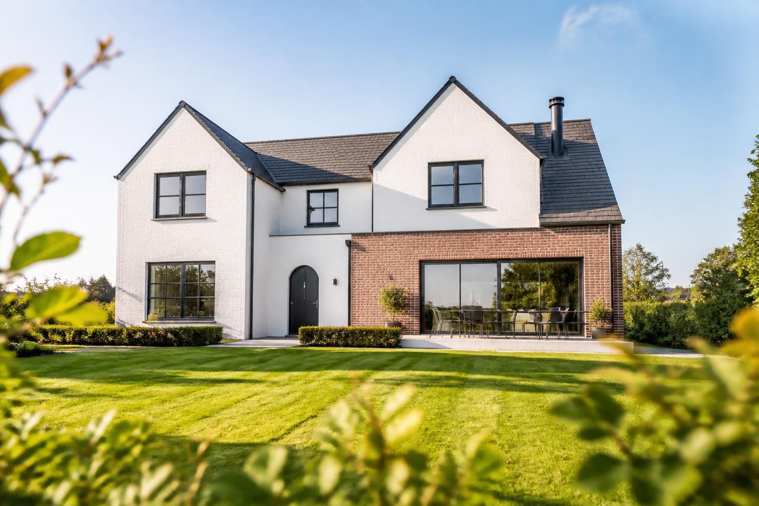 Maison 4 façades en Wallonie certifiée PEB par Energy PEB